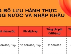 Bảng giá dịch vụ tư vấn công bố lưu hành thực phẩm chức năng trong nước và nhập khẩu