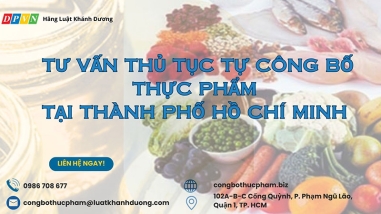 Tư vấn thủ tục tự công bố thực phẩm tại Tp.HCM